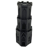 N Scale 1:160 3D Printed Building - Dracula’s Tower PLA Eclipse Black