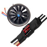 POWERFUN 70mm 12 Blade 2300KV EDF 6S LiPO W/ 80A ESC 80 Amp Esc for RC JET Plane