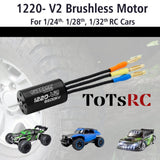 Surpass Hobby 1220 v2 8600kv Brushless Motor for 1/24 1/28 1/32 RC Cars - Black