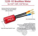 Surpass Hobby 1220 v2 7200kv Brushless Motor for 1/24 1/28 1/32 RC Cars - Black