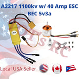 A2217 1100KV - 1500kv | 40a ESC 4s ESC 40amp XT60 | Deans  | rc plane FPV Wing