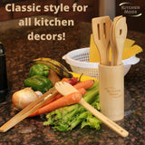 KitchenMods® Authentic 7 Wooden Bamboo Utensils Set *UtensilsONLY*
