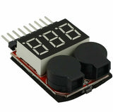 Lipo Battery Low Voltage Alarm 1S-8S Buzzer For RC Lipo Battery