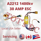 A2212 1400KV Motor 30A ESC 3s ESC DEANS | XT60 | rc plane heli drone FPV Wing