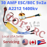 A2212 1400KV Motor 30A ESC 3s ESC DEANS | XT60 | rc plane heli drone FPV Wing
