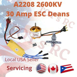 A2208 1100kv 1400kv 1800kv - 2600kv | 30A ESC 3s ESC XT60 | DEANS  Airplane