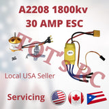 A2208 1100kv 1400kv 1800kv - 2600kv | 30A ESC 3s ESC XT60 | DEANS  Airplane