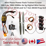 Mini Scratch Build Kit A/F 30A ESC 3s-4s ESC | Es9051 Micro Servo Digital w/prop