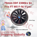 POWERFUN 70mm 12 Blade 2300KV EDF 6S LiPO W/ 80A ESC 80 Amp Esc for RC JET Plane