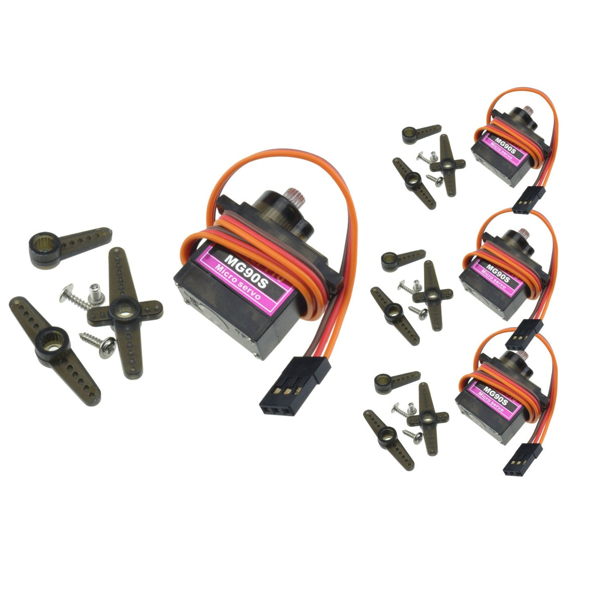 4x MG90s 12g Servo For RC Plane Heli FPV Wing Trex 450 Blade ToTsRC