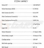 GARTT F2206 1400kv Brushless Outrunner Motor MT-115 Airplane/Foamie/Drone
