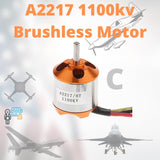 A2217 2217 1100kv 1500kv 2300KV Brushless Outrunner Motor