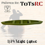 Canoe 3D Printed Model RC Car Crawler Accessories 1/24 1/28 1/20 Scale