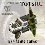 Canoe 3D Printed Model RC Car Crawler Accessories 1/24 1/28 1/20 Scale