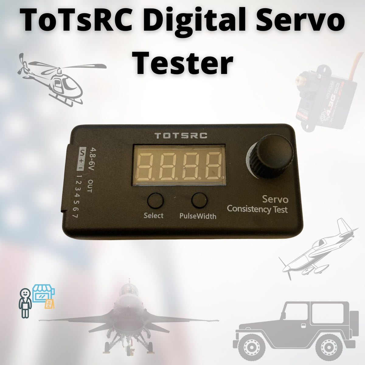 Dilwe RC Servo Tester 3CH - Digitale Multi ESC Consistentie & Snelheidsregelaar Checker