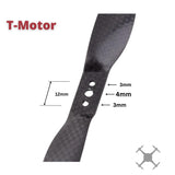 GEMFAN 3K Carbon Fiber T-Motor Propellers Fixed wing Drone 1255 1355 1455