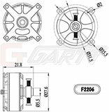 GARTT F2206 1400kv Brushless Outrunner Motor MT-115 Airplane/Foamie/Drone