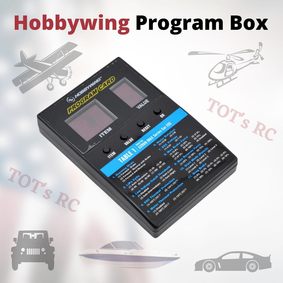 Hobbywing LED Program Box For Car and Skywalker V2 | FlyFun v5