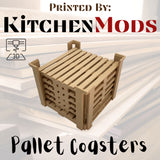 Pallet Coasters 3D Printed, Novelty Item, For Kitchen, Restaurant, Gift