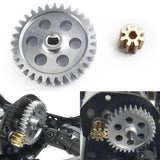 RC Metal 0.5M 32T Spur Gear 8T Pinion Conversion Kit for 1/24 SCX24
