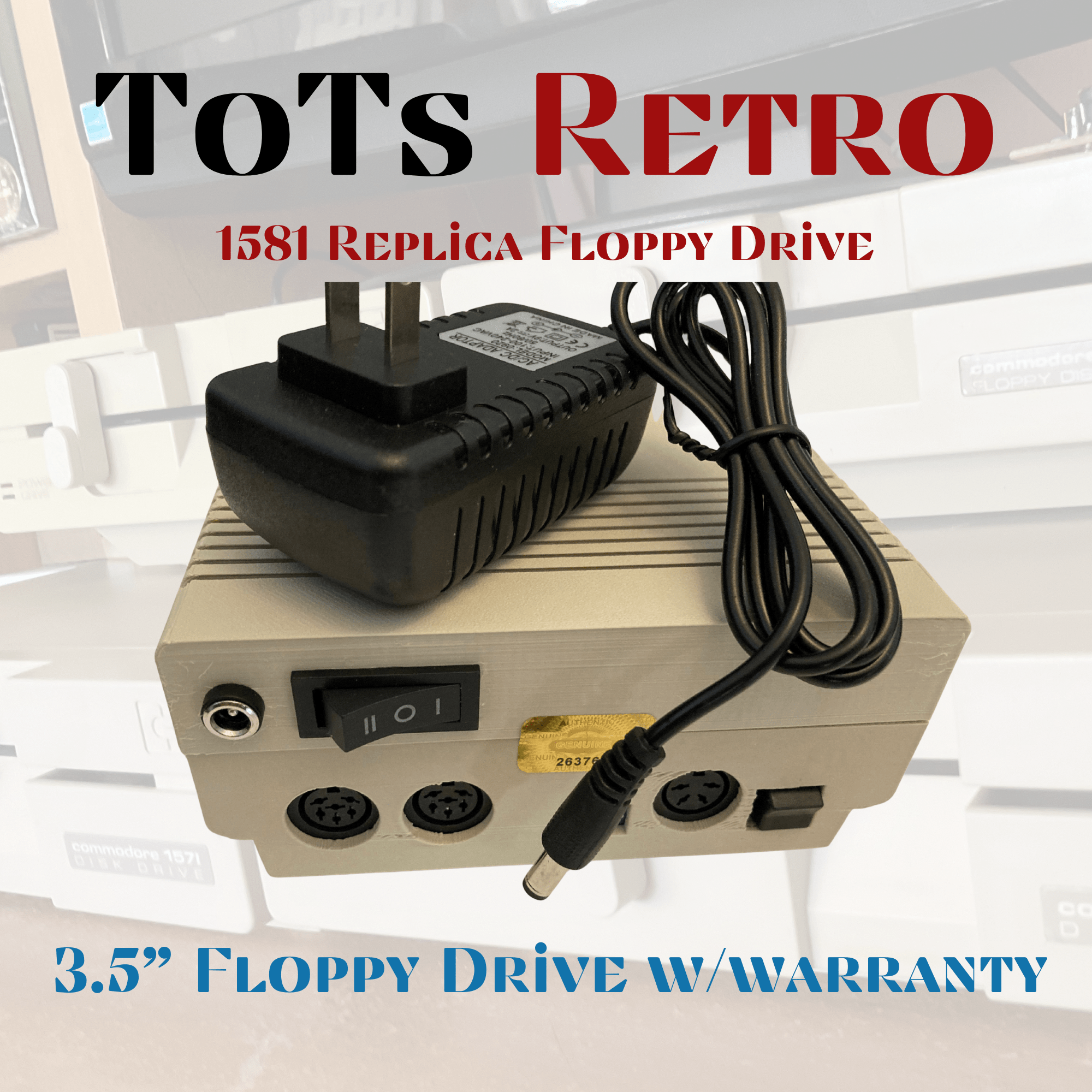 COURTOIS 1980年製 Commodore 1581 Drive Replica 3.5” for Commodore c64 c128 JD