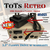 New Commodore 1581 Disc Drive Replica 3.5” W/ Power Supply and Power Select
