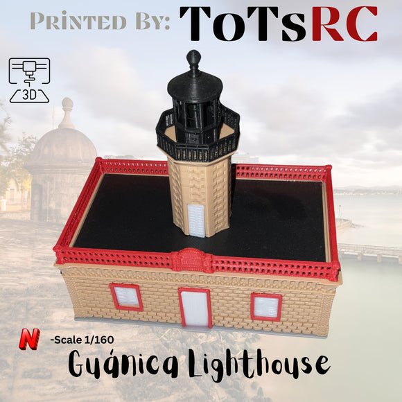 N Scale 1:160 3D Printed Building - Guanica Lighthouse Puerto Rico Limited!! Tan