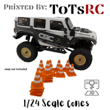 Multi Color 1/24 Scale Traffic | Course cone