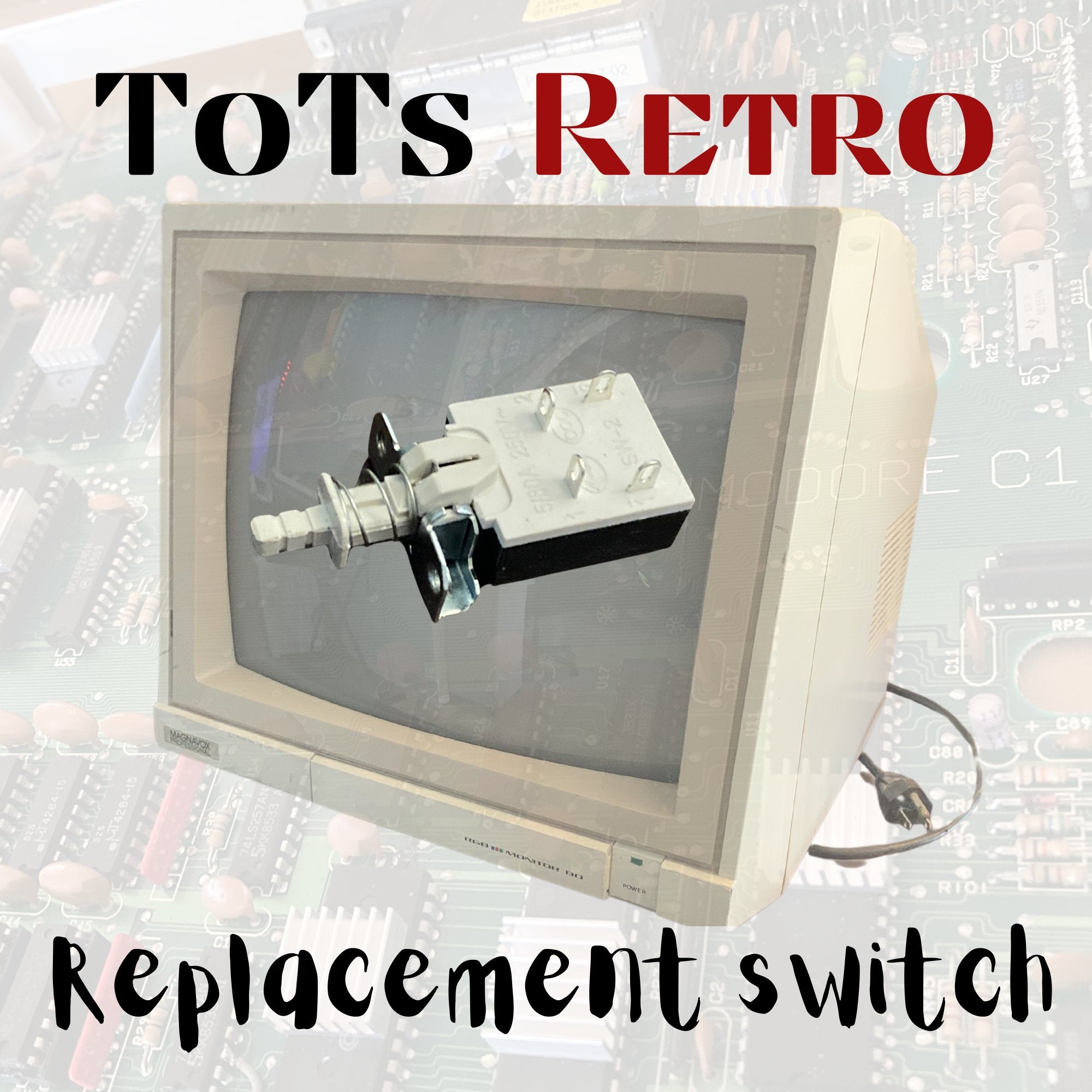 Commodore 1084 1901 Replacement Power Switch Magnavox 8CM515