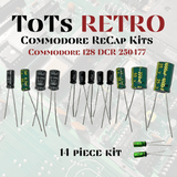 Commodore 64, Commodore 128, Vic 20, Plus 4, C16 Recap Capacitor Kits