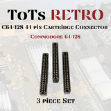 Commodore 64 128 | 3x 44 Pin, Card Edge Connector Socket | Straight 2.54mm