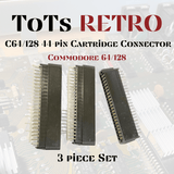 Commodore 64 128 | 3x 44 Pin, Card Edge Connector Socket | Straight 2.54mm