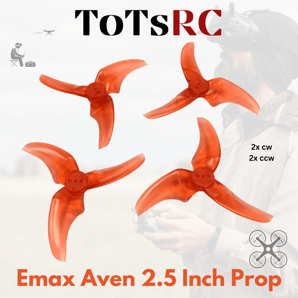 Emax Avan 2.5 Inch Babyhawk TinyHawk 3-Blade Propeller Set (2x CW / 2x CCW)