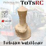 N Scale 1:160 3D Printed Building - Forbidden Watch Tower PLA