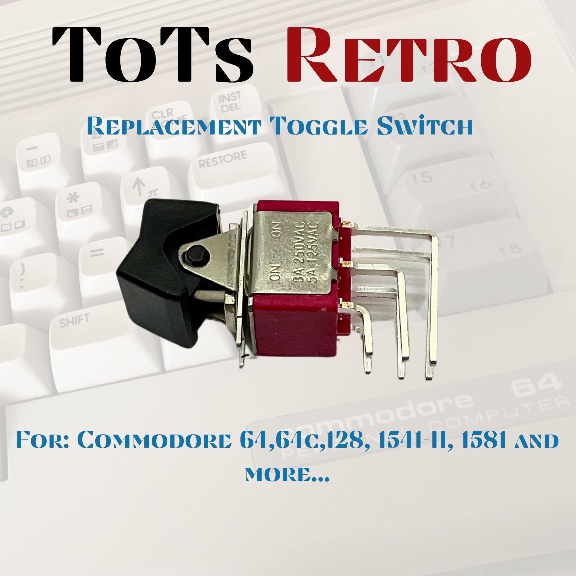 Commodore 1581 Replica Connector Kit w/ Power switch – ToTsRC