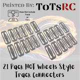 Mattel Hot Wheels Compatible Track Connector Pieces Lot Of 21 GREY Durable NEW