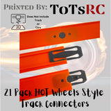 Mattel Hot Wheels Compatible Track Connector Pieces Lot Of 21 GREY Durable NEW