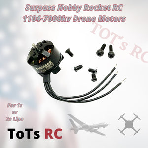 Surpass Hobby 1104 7000kv Brushless Motor 1s-2s For Fixed Wing or Emax Freestyle