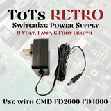 9 Volt 1 Amp Switching Power Supply for CMD FD2000 FD4000 Alternate Power 1581