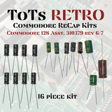 Commodore 64, Commodore 128, Vic 20, Plus 4, C16 Recap Capacitor Kits