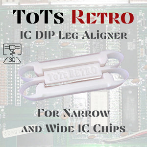 IC DIP Leg Aligner White For Vintage 8-Bit Chips, Commodore 64, 128 & more