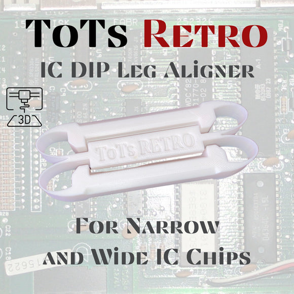 IC DIP Leg Aligner White For Vintage 8-Bit Chips, Commodore 64, 128 & more