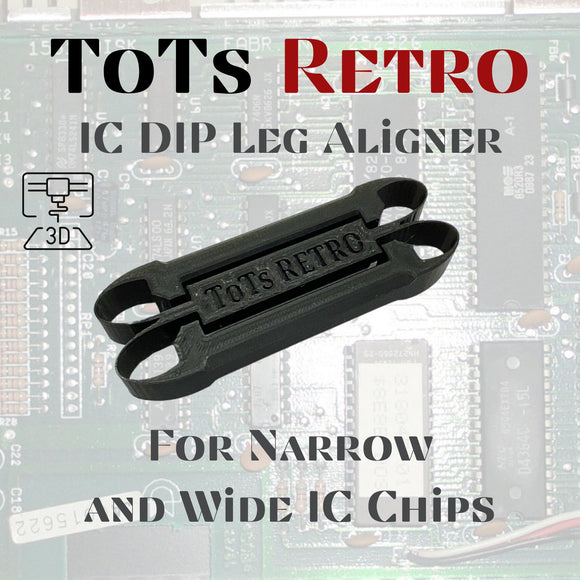 IC DIP Leg Aligner Blk For Vintage 8-Bit Chips, Commodore 64, 128 & more