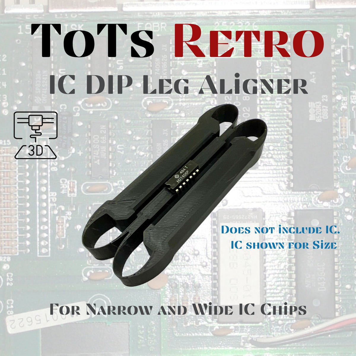 IC DIP Leg Aligner Green For Vintage 8-Bit Chips, Commodore 64, 128 ...