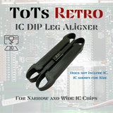 IC DIP Leg Aligner Blk For Vintage 8-Bit Chips, Commodore 64, 128 & more