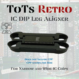 IC DIP Leg Aligner Blk For Vintage 8-Bit Chips, Commodore 64, 128 & more