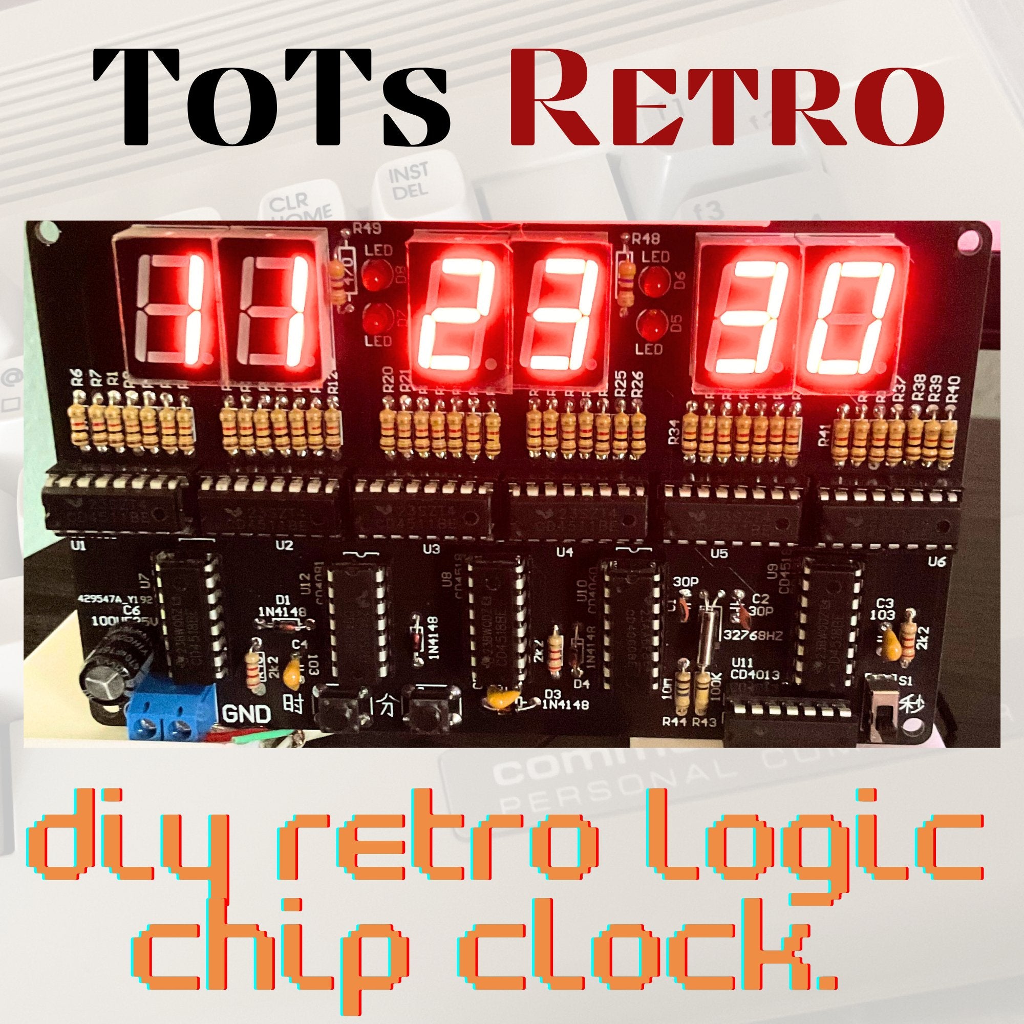 DIY Retro IC Clock | Teach yourself to Solder | Vintage 80’s Style RED ...