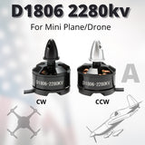 D1806 2280KV CW/CCW Motor Quadcopter Drone Aircraft FPV 210 250 280MM Mini A