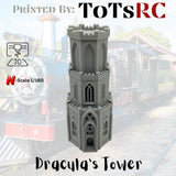 N Scale 1:160 3D Printed Building - Dracula’s Tower PLA