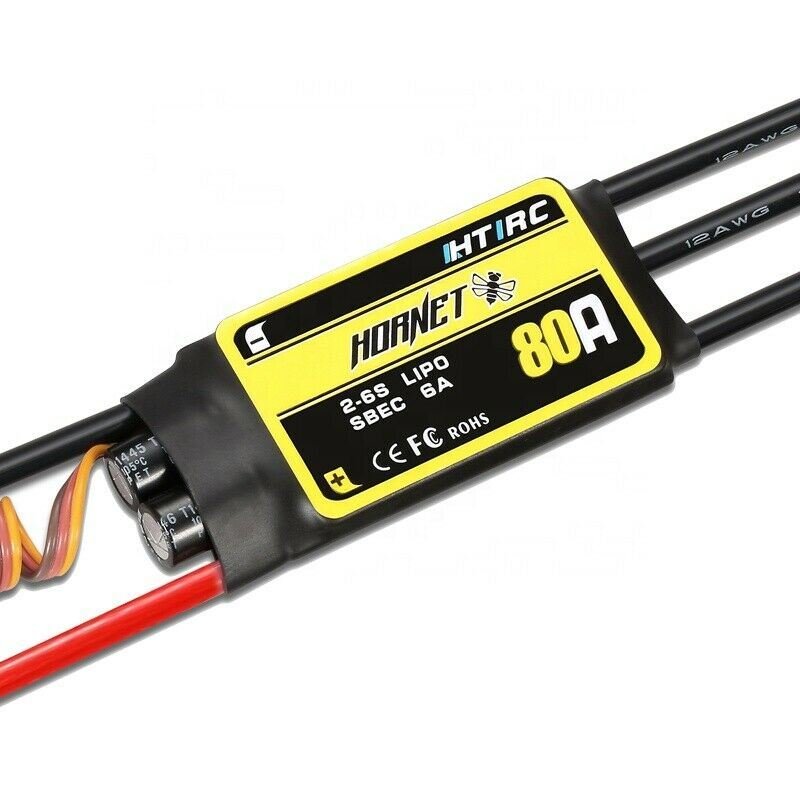 HTIRC Hornet 80AMP Brushless ESC for RC Monster Plane FPV